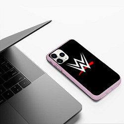 Чехол iPhone 11 Pro матовый WWE, цвет: 3D-розовый — фото 2