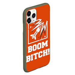 Чехол iPhone 11 Pro матовый Boom Bitch!, цвет: 3D-темно-зеленый — фото 2