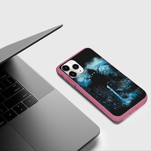 Чехол iPhone 11 Pro матовый Ктулху / 3D-Малиновый – фото 3