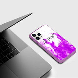 Чехол iPhone 11 Pro матовый LIL PEEP FIRE, цвет: 3D-фиолетовый — фото 2