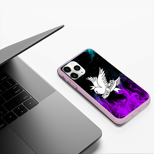 Чехол iPhone 11 Pro матовый LIL PEEP CRY BABY / 3D-Розовый – фото 3