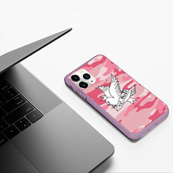 Чехол iPhone 11 Pro матовый LIL PEEP CRY BABY, цвет: 3D-сиреневый — фото 2