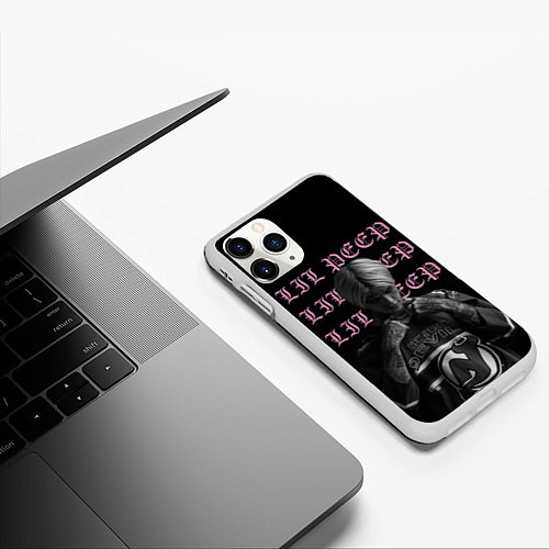 Чехол iPhone 11 Pro матовый LiL PEEP / 3D-Белый – фото 3