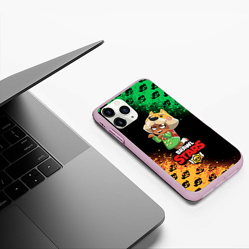 Чехол iPhone 11 Pro матовый BRAWL STARS NITA / 3D-Розовый – фото 3