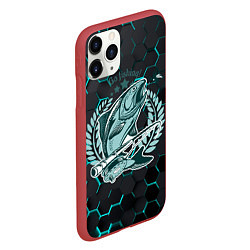 Чехол iPhone 11 Pro матовый Go Fishing!, цвет: 3D-красный — фото 2