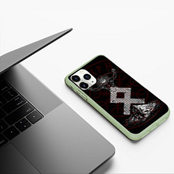 Чехол iPhone 11 Pro матовый Один, цвет: 3D-салатовый — фото 2
