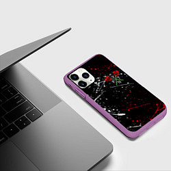 Чехол iPhone 11 Pro матовый Payton Moormeier: TikTok, цвет: 3D-фиолетовый — фото 2