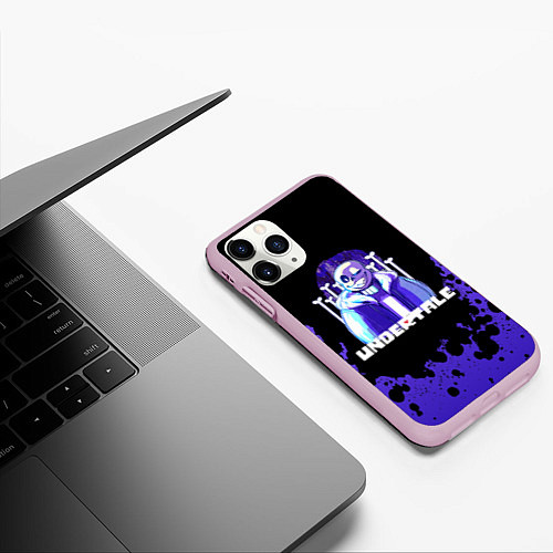 Чехол iPhone 11 Pro матовый UNDERTALE / 3D-Розовый – фото 3