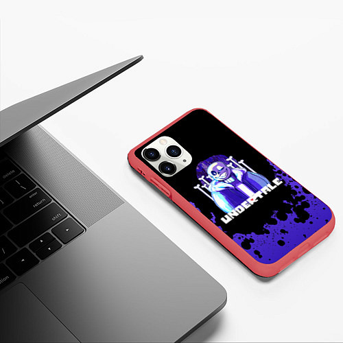 Чехол iPhone 11 Pro матовый UNDERTALE / 3D-Красный – фото 3