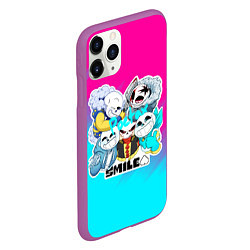 Чехол iPhone 11 Pro матовый UNDERTALE, цвет: 3D-фиолетовый — фото 2