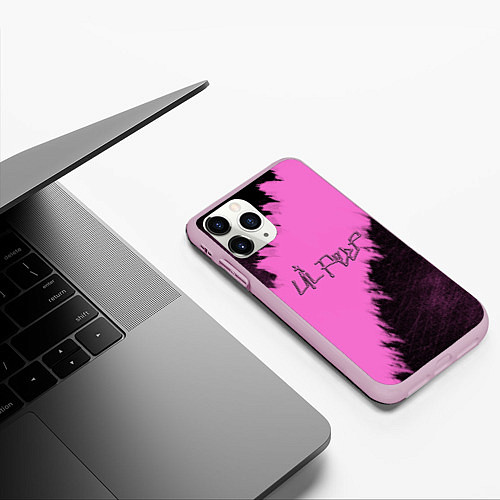 Чехол iPhone 11 Pro матовый LIL PEEP / 3D-Розовый – фото 3