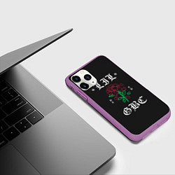 Чехол iPhone 11 Pro матовый Peep Rose, цвет: 3D-фиолетовый — фото 2