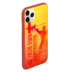 Чехол iPhone 11 Pro матовый Be your own Superhero, цвет: 3D-красный — фото 2