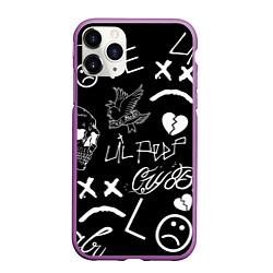 Чехол iPhone 11 Pro матовый Lil Peep, цвет: 3D-фиолетовый