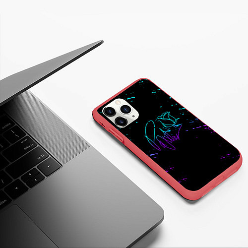 Чехол iPhone 11 Pro матовый ТИКТОКЕР - PAYTON MOORMEIE / 3D-Красный – фото 3