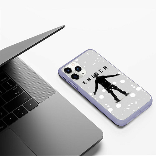 Чехол iPhone 11 Pro матовый EMINEM / 3D-Светло-сиреневый – фото 3