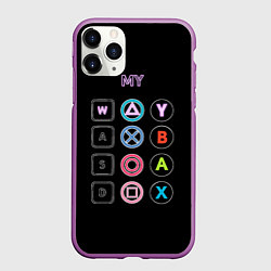 Чехол iPhone 11 Pro матовый My Way, цвет: 3D-фиолетовый