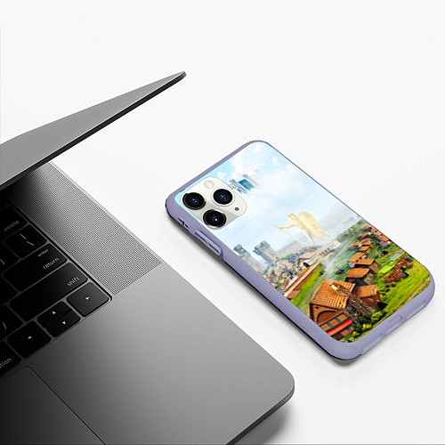 Чехол iPhone 11 Pro матовый ГЕРОИ МЕЧА И МАГИИ / 3D-Светло-сиреневый – фото 3