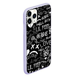 Чехол iPhone 11 Pro матовый LIL PEEP LOGOBOMBING, цвет: 3D-светло-сиреневый — фото 2