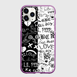 Чехол iPhone 11 Pro матовый LIL PEEP LOGOBOMBING, цвет: 3D-фиолетовый
