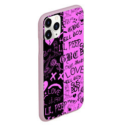 Чехол iPhone 11 Pro матовый LIL PEEP LOGOBOMBING, цвет: 3D-розовый — фото 2