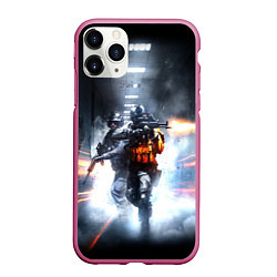 Чехол iPhone 11 Pro матовый Battlefield, цвет: 3D-малиновый