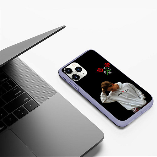 Чехол iPhone 11 Pro матовый ТИКТОКЕР - PAYTON MOORMEIE / 3D-Светло-сиреневый – фото 3