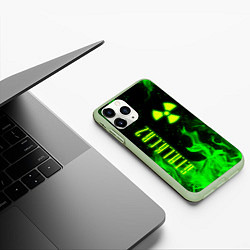 Чехол iPhone 11 Pro матовый STALKER 2, цвет: 3D-салатовый — фото 2