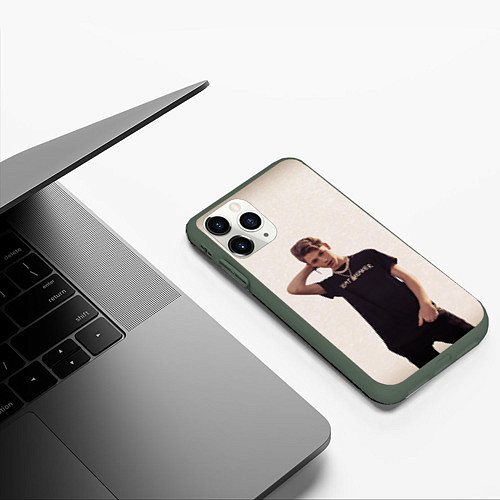 Чехол iPhone 11 Pro матовый ТИКТОКЕР - PAYTON MOORMEIE / 3D-Темно-зеленый – фото 3