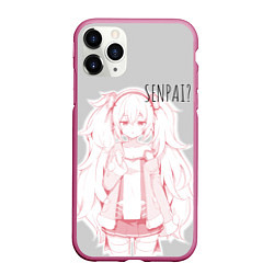 Чехол iPhone 11 Pro матовый Kawaii loli anime, цвет: 3D-малиновый