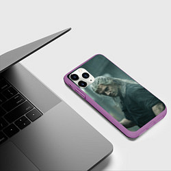Чехол iPhone 11 Pro матовый Ведьмак Геральт, цвет: 3D-фиолетовый — фото 2