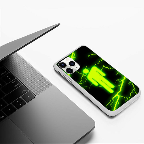 Чехол iPhone 11 Pro матовый BILLIE EILISH / 3D-Белый – фото 3