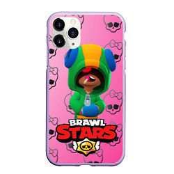 Чехол iPhone 11 Pro матовый Brawl stars, цвет: 3D-светло-сиреневый