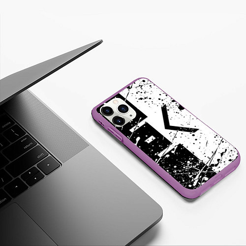 Чехол iPhone 11 Pro матовый ЕГОР КРИД / 3D-Фиолетовый – фото 3