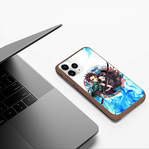 Чехол iPhone 11 Pro матовый KIMETSU NO YAIBA / 3D-Коричневый – фото 3