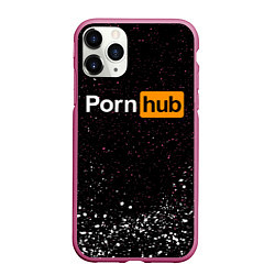 Чехол iPhone 11 Pro матовый PornHub, цвет: 3D-малиновый