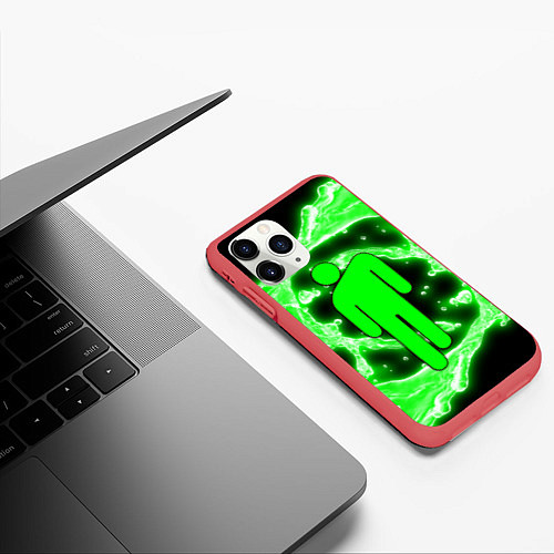 Чехол iPhone 11 Pro матовый BILLIE EILISH / 3D-Красный – фото 3