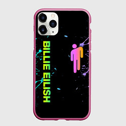 Чехол iPhone 11 Pro матовый BILLIE EILISH, цвет: 3D-малиновый