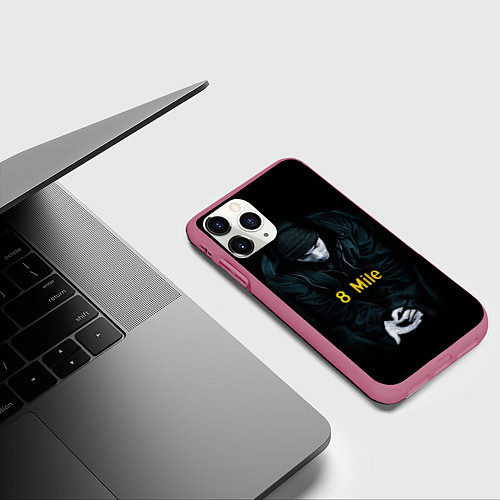 Чехол iPhone 11 Pro матовый EMINEM / 3D-Малиновый – фото 3