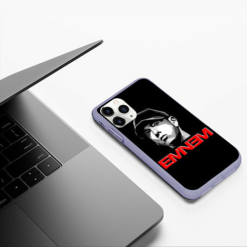 Чехол iPhone 11 Pro матовый Eminem / 3D-Светло-сиреневый – фото 3