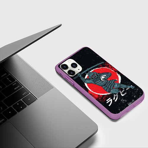 Чехол iPhone 11 Pro матовый Регби Япония, 2019 / 3D-Фиолетовый – фото 3