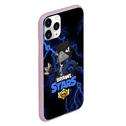 Чехол iPhone 11 Pro матовый Brawl Stars CROW, цвет: 3D-розовый — фото 2