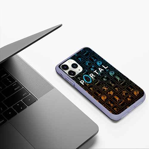 Чехол iPhone 11 Pro матовый PORTAL / 3D-Светло-сиреневый – фото 3