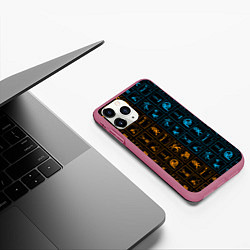 Чехол iPhone 11 Pro матовый PORTAL, цвет: 3D-малиновый — фото 2