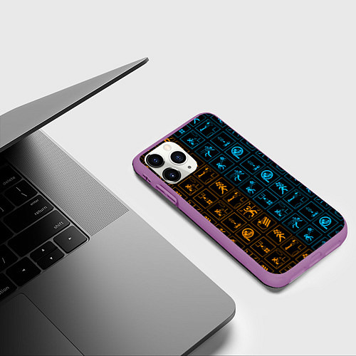 Чехол iPhone 11 Pro матовый PORTAL / 3D-Фиолетовый – фото 3