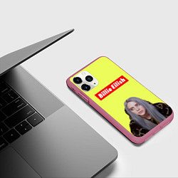 Чехол iPhone 11 Pro матовый BILLIE EILISH, цвет: 3D-малиновый — фото 2