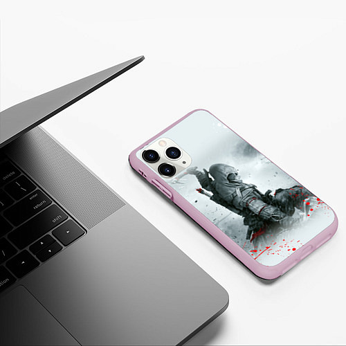 Чехол iPhone 11 Pro матовый ASSASSINS CREED / 3D-Розовый – фото 3