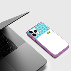 Чехол iPhone 11 Pro матовый Казахстан Форма, цвет: 3D-фиолетовый — фото 2