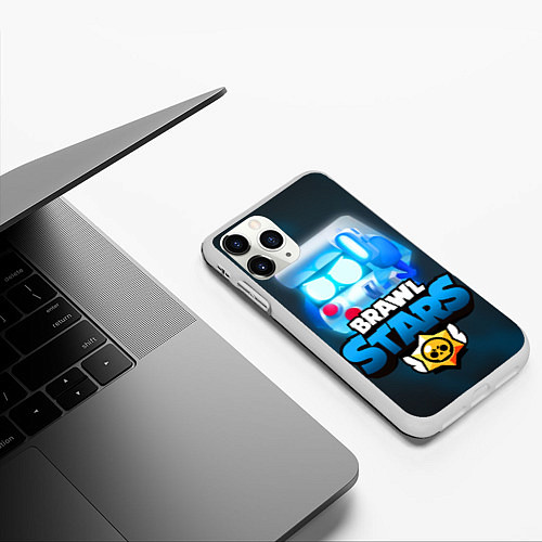 Чехол iPhone 11 Pro матовый BRAWL STARS 8 BIT / 3D-Белый – фото 3