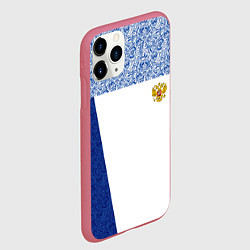 Чехол iPhone 11 Pro матовый Форма России, цвет: 3D-малиновый — фото 2